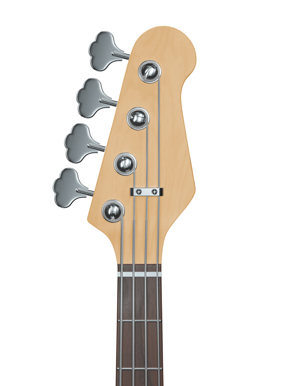 Um cabeçote de violão acústico com cravelhas